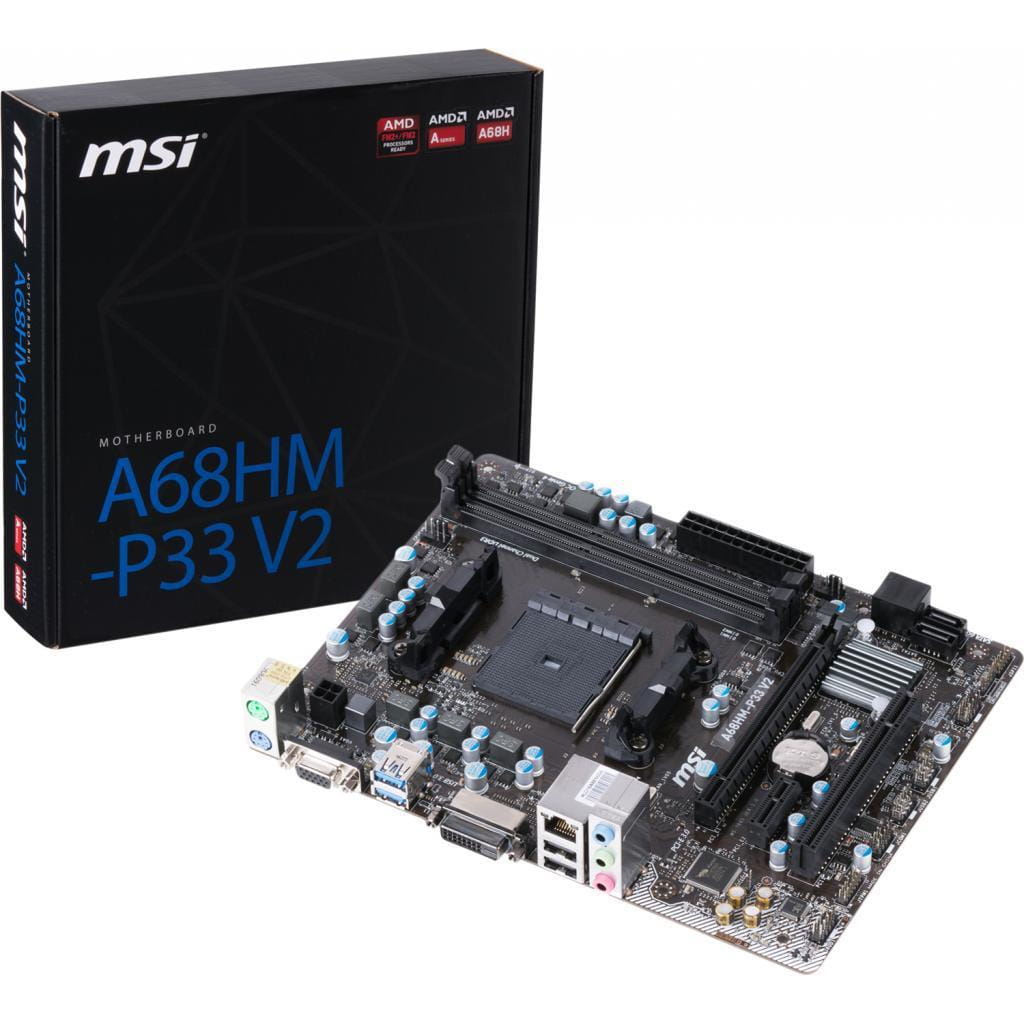 MSI A68HM-P33 V2 / FM2/FM2+ / AMD A68H / Dual 2xDDR3-2133 /