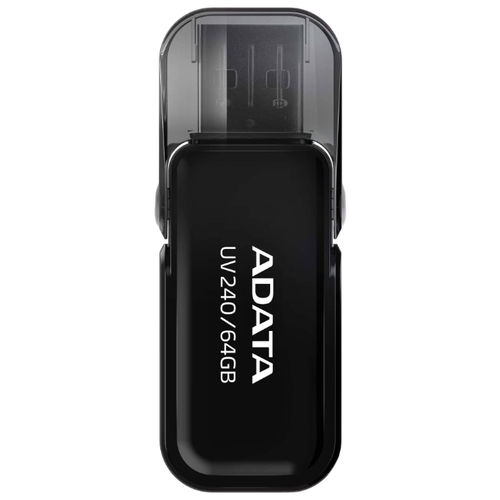 USB ADATA UV240 / 64GB / USB2.0 / Plastic / Flip Cap / Black