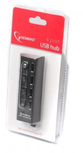 Gembird UHB-U2P4-02 / USB 2.0 / Hub 4-port /