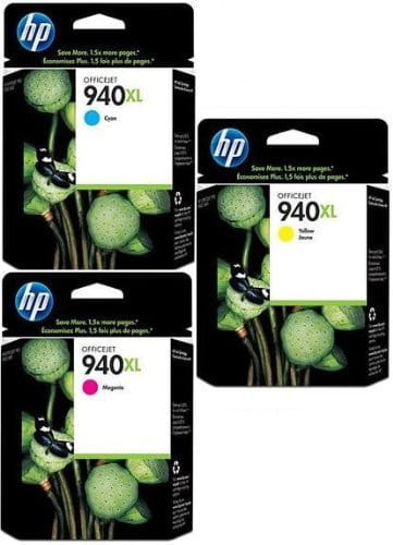 HP CG898AE / 940XL Pack of 3 cartridges  / YE + CY + MG /