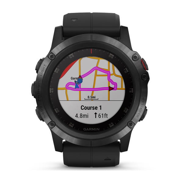 Garmin Fenix 5X Plus / Sapphire Black with black band / 010-01989-01 /