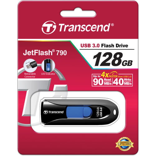 Transcend JetFlash 790 / 128Gb Black