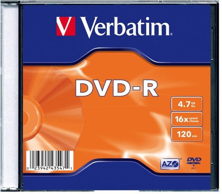 DVD-R Verbatim 4.7GB / X 1 / 43547 /