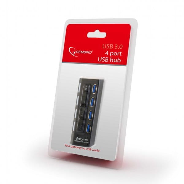 USB 3.0 Hub Gembird UHB-U3P4-22 / 4-port /