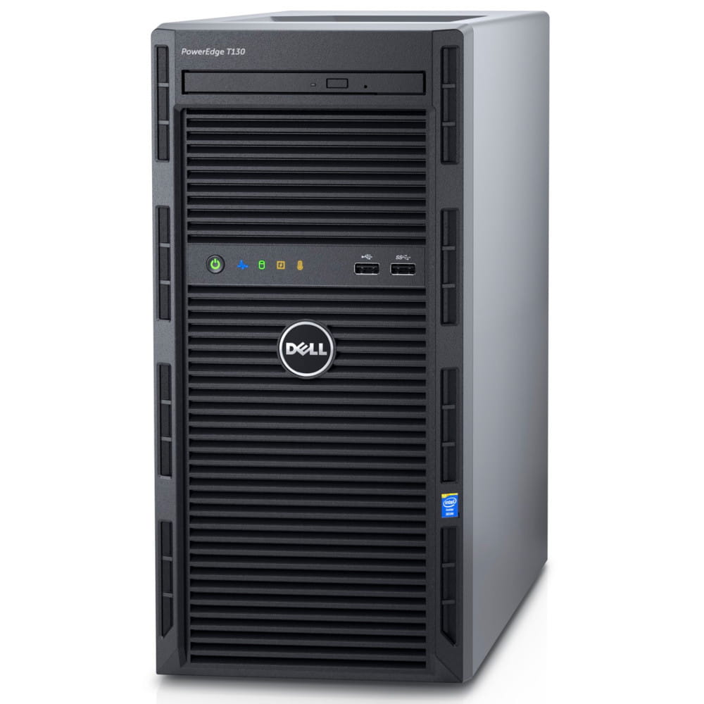 Server DELL PowerEdge T130 / Tower / Intel Xeon E3-1220 v6 / 16GB DDR4 UDIMM RAM / 1.0TB SATA 7.2K / 290W cabled PSU /