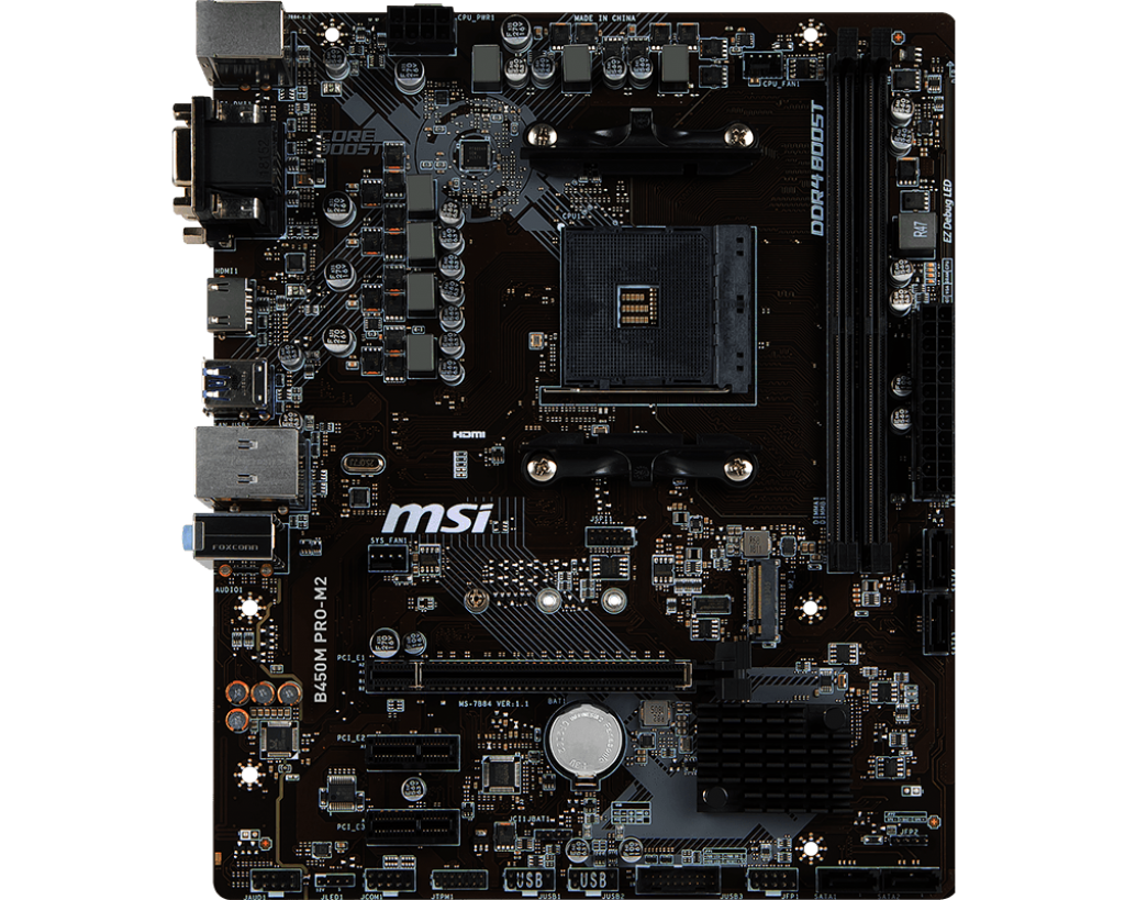 MB MSI B450M PRO-M2 / mATX / Socket AM4 / AMD B450 / Dual 2xDDR4-3466 /