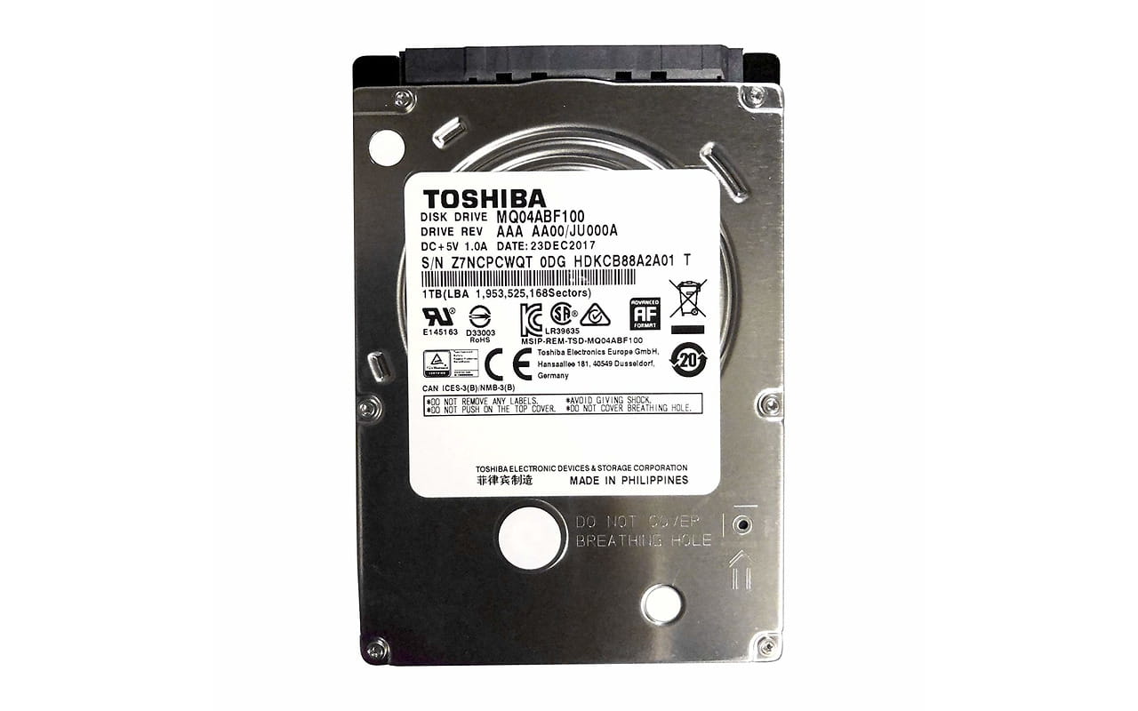 2.5" HDD Toshiba MQ04ABF100 / 1.0TB / 128MB / 5400rpm / 7.0mm /