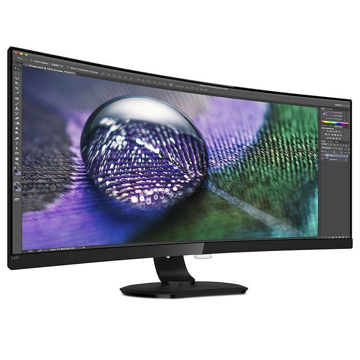 Monitor Philips 349P7FUBEB / 34.0" Curved MVA W-LED 3440x1440 UWQHD / 4ms GTG / Ultra-Narrow Border /