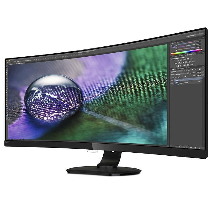Monitor Philips 349P7FUBEB / 34.0" Curved MVA W-LED 3440x1440 UWQHD / 4ms GTG / Ultra-Narrow Border /