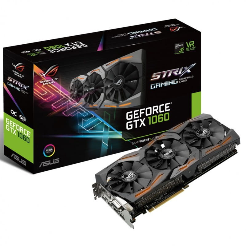 VGA ASUS STRIX-GTX1060-A6G-GAMING / GDDR5 6GB / 192Bit /