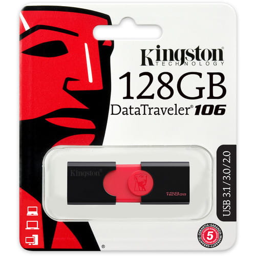 USB Kingston DataTraveler 106 / 128Gb / Retractable / DT106/128GB /