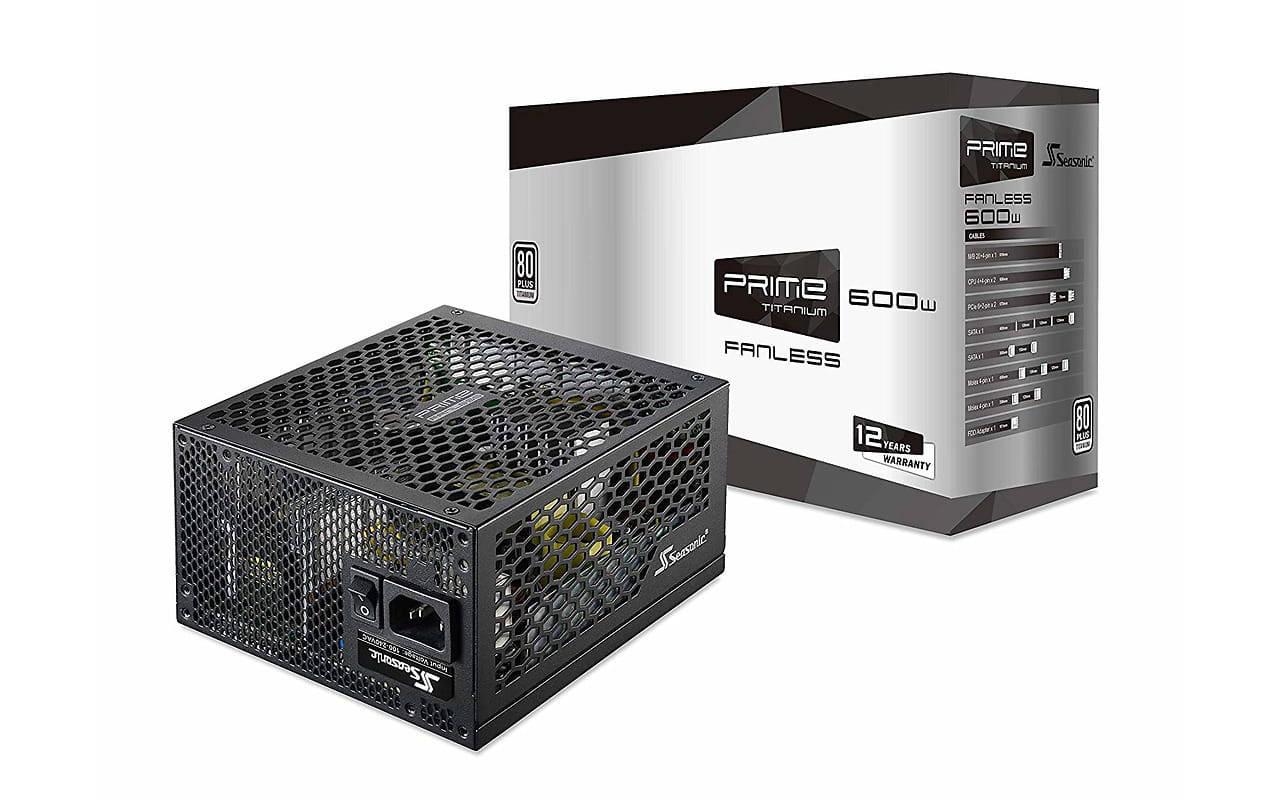 PSU ATX Seasonic Prime Titanium Fanless SSR-600TL / 600W / Active PFC F3 /