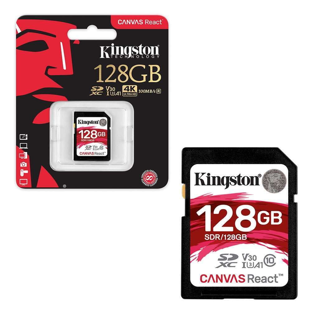 SD Kingston Canvas React / SDR/128GB / 128GB / Ultimate 633x / Class10 UHS-I U3 /