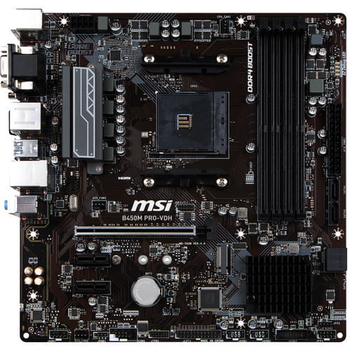 MB MSI B450M PRO-VDH V2 / mATX / Socket AM4 / AMD B450 / Dual 4xDDR4-3466 /