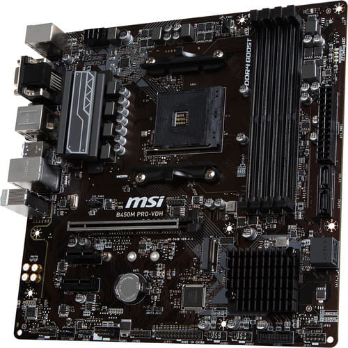 MB MSI B450M PRO-VDH V2 / mATX / Socket AM4 / AMD B450 / Dual 4xDDR4-3466 /