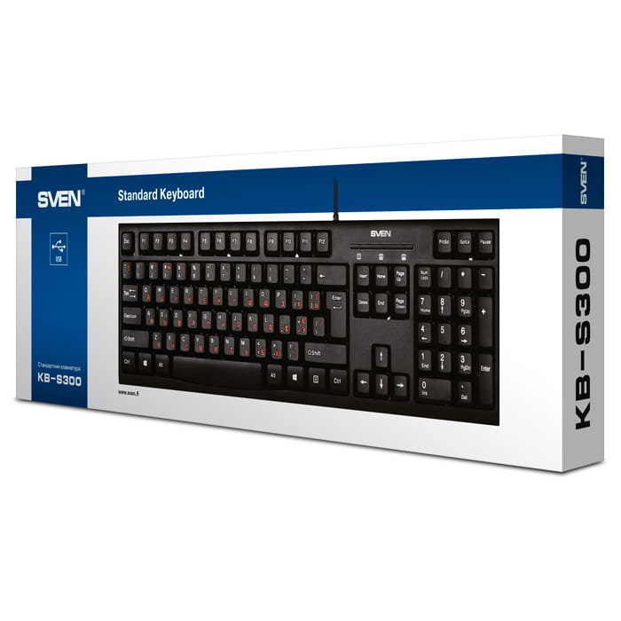 Keyboard Sven KB-S300 / Comfortable / PS/2 /