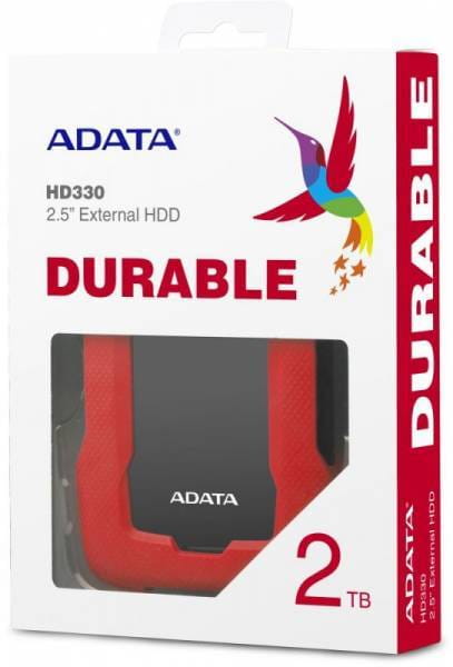 ADATA DashDrive Durable HD330 / 2.0TB 2.5 USB3.0 / AHD330-2TU31 / Red