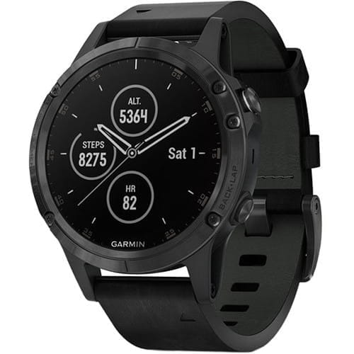 GARMIN Fenix 5 Plus Sapphire / Black with Black / 010-01988-01 /