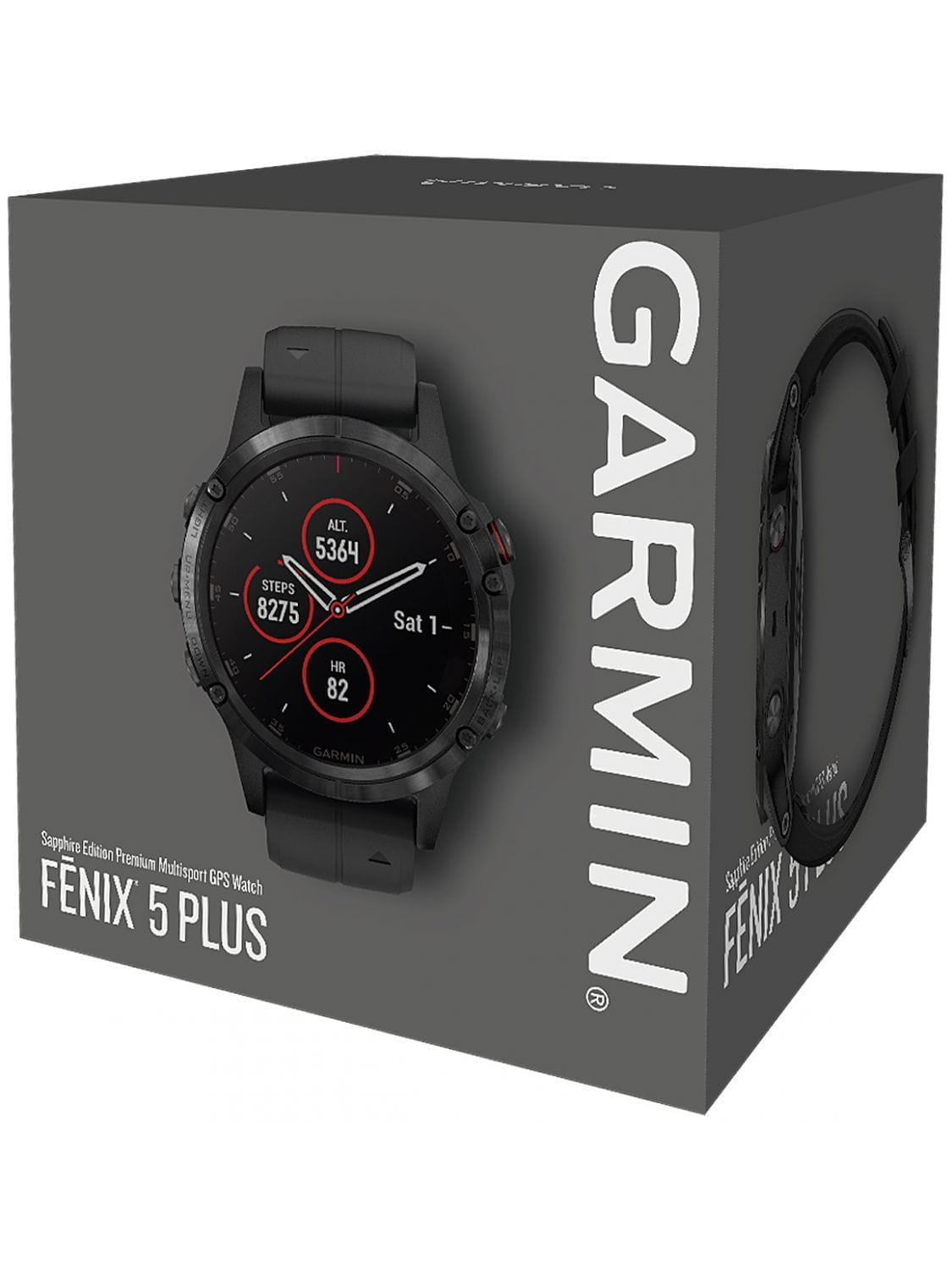 GARMIN Fenix 5 Plus Sapphire / Black with Black / 010-01988-01 /