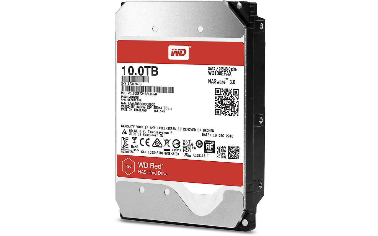 3.5" HDD Western Digital Red / WD100EFAX / 10.0TB / 256MB /