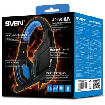 Headset Sven AP-G851MV / 102dB / 20-20000Hz /