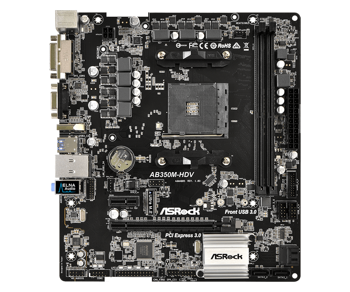 ASRock AB350M-HDV Socket AM4