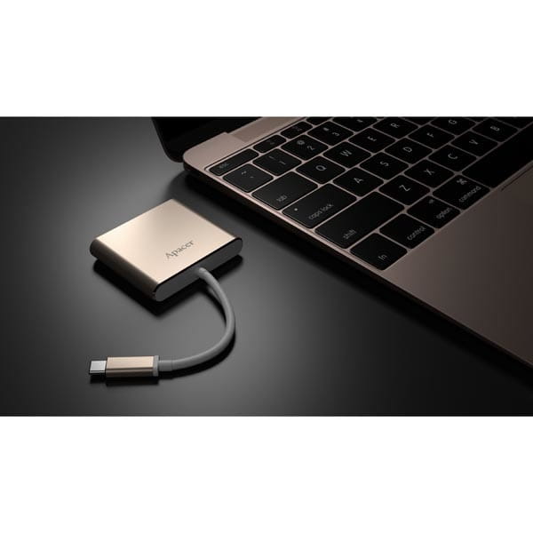 Adapter Apacer APDH610C-1 / USB Type-C to USB-A 3.1 + HDMI + Type-C Hub /