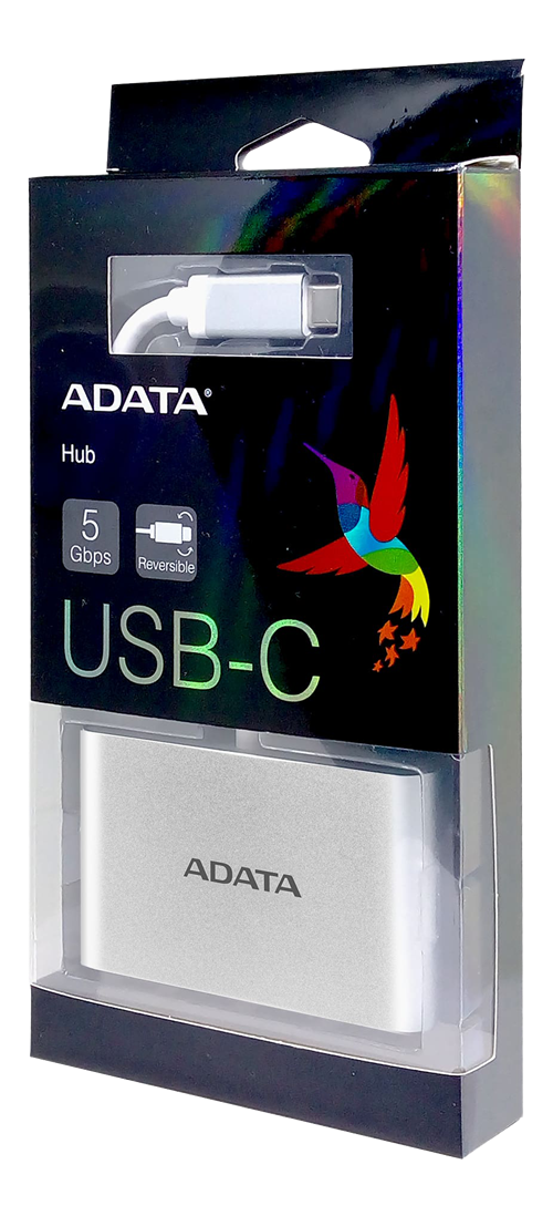 USB HUB ADATA ACA3HUBAL-CSV / USB Type-C to 3-Ports USB-A 3.1 /