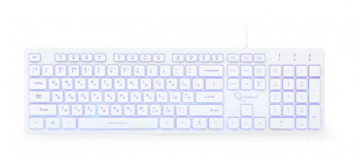Keyboard Gembird KB-UML3-01 / Multimedia / Silent / 3-color backlight /