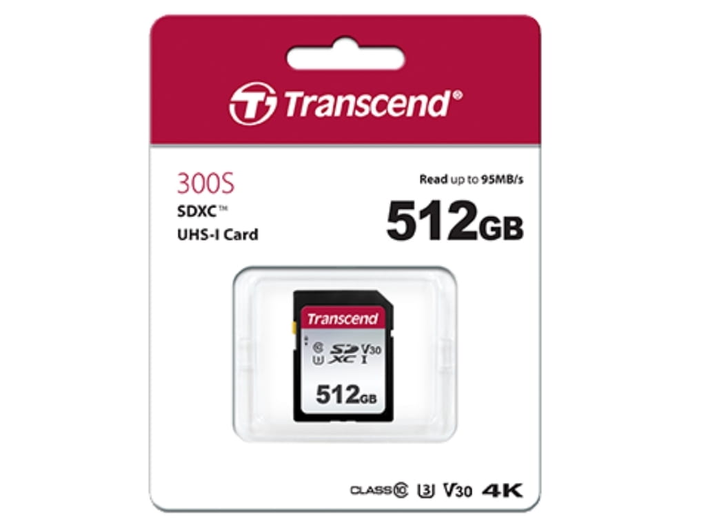 SDXC Transcend 300S / 512GB / UHS-I U3 / TS512GSDC300S
