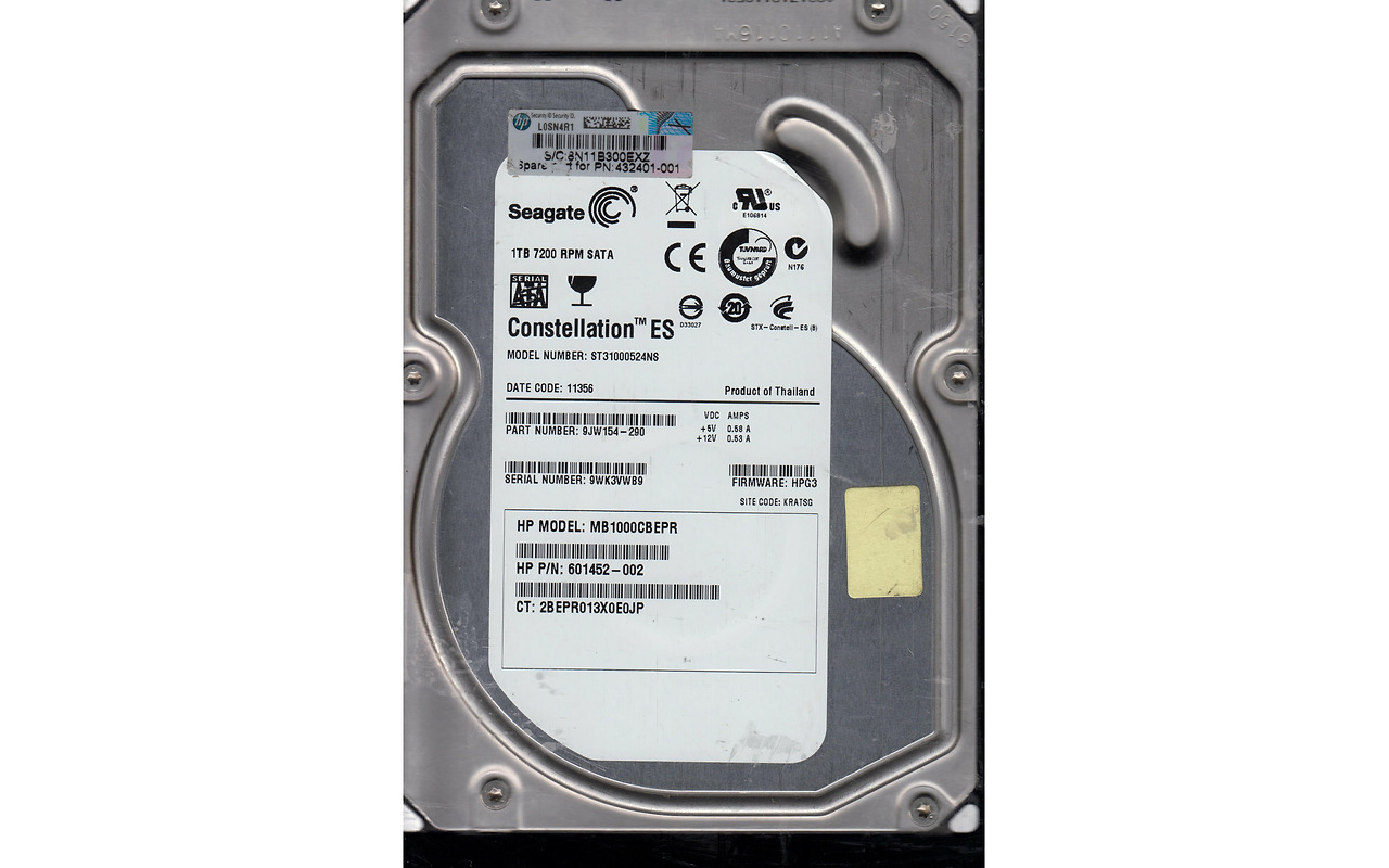 3.5" HDD Seagate Constellation ES ST31000524NS / 1.0TB /