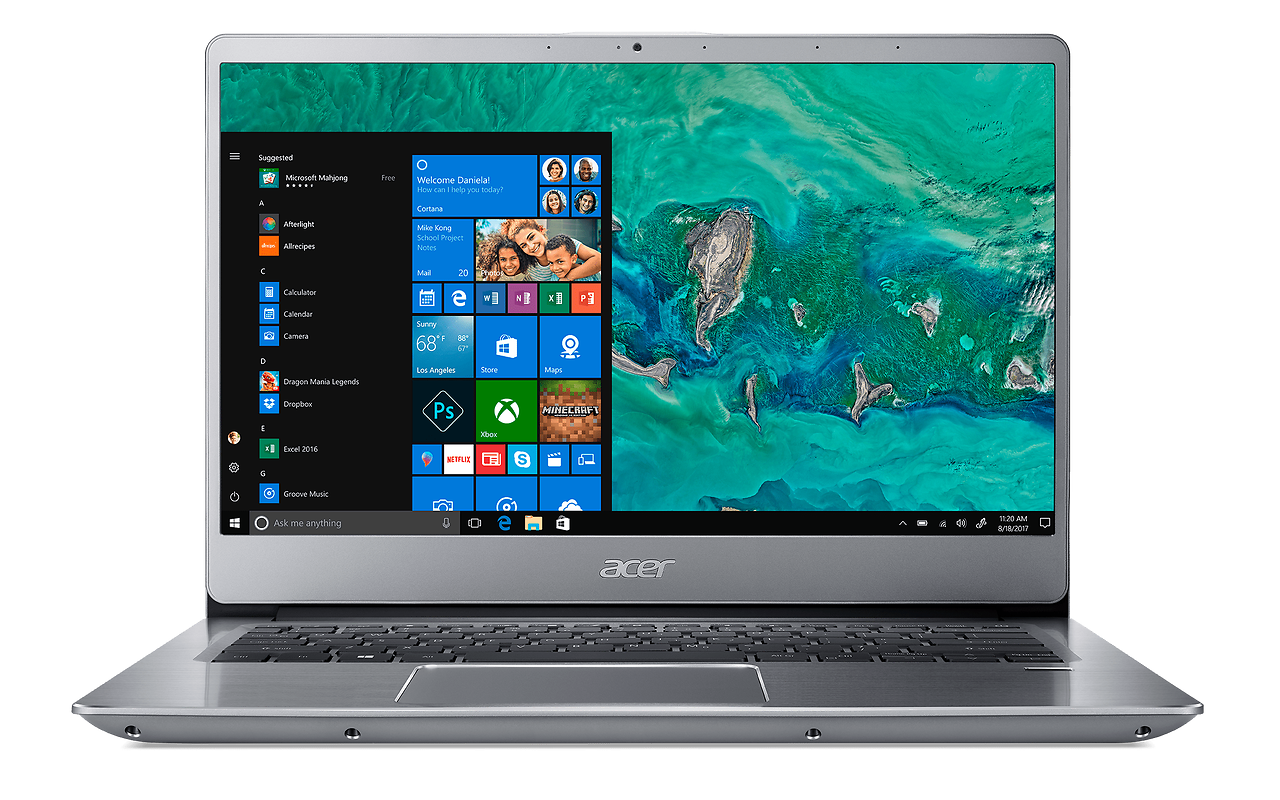 Laptop ACER Swift 3 / 14.0" IPS FullHD / i7-8565U / 12Gb DDR4 / 512Gb SSD / Intel UHD Graphics 620 / SF314-56 / NX.H4CEU / Windows
