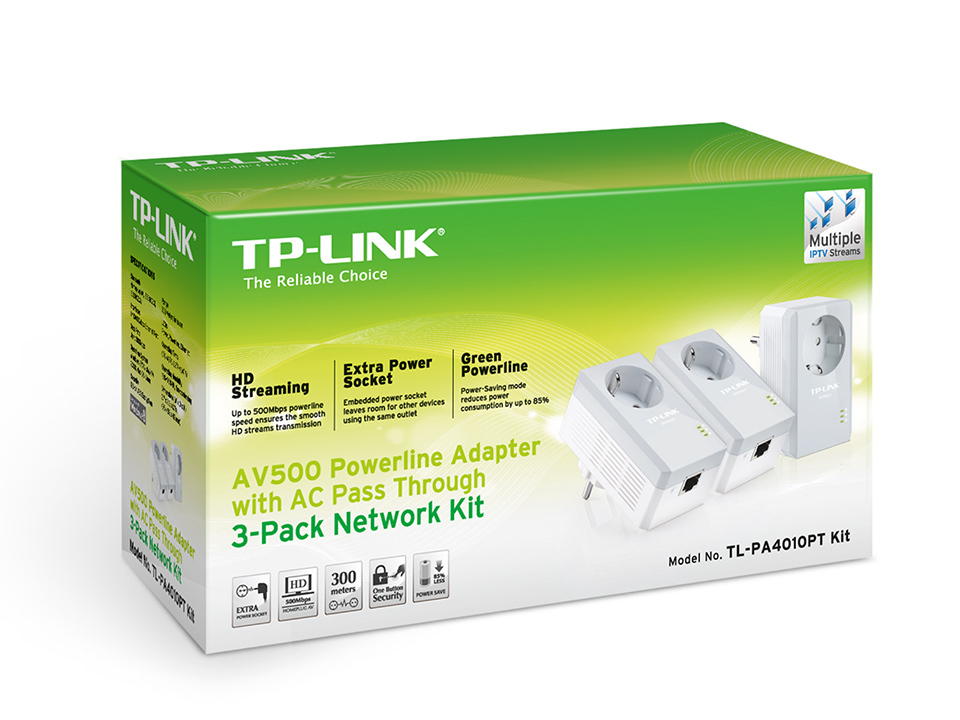Powerline TP-LINK TL-PA4010P TKIT / Triple / AC Pass