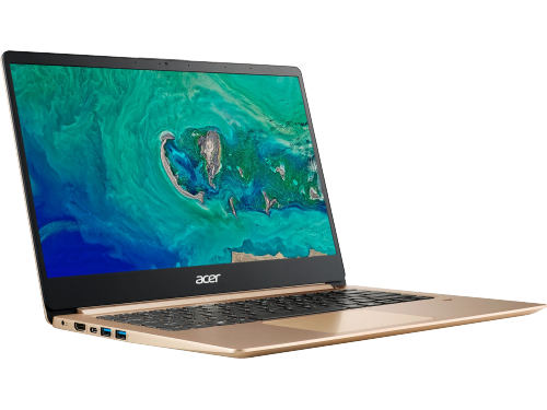 Laptop Acer Swift 1 / 14.0" IPS FullHD / Pentium Silver N5000 / 8Gb DDR4 / 256Gb SSD / Linux / SF114-32 / Gold