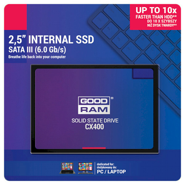 2.5" SSD GOODRAM CX400 / 1.0TB / 7mm / Phison PS3111-S11 / 3D NAND TLC / SSDPR-CX400-01T /