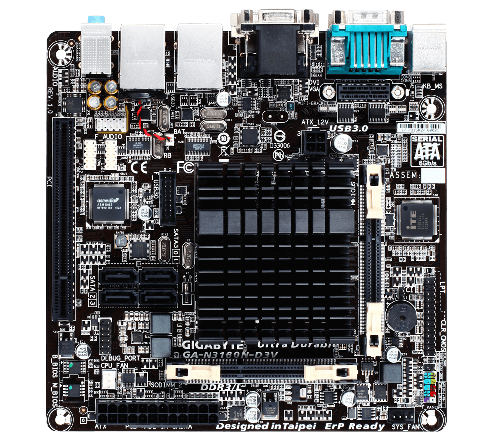 MB + CPU GIGABYTE GA-N3160N-D3V