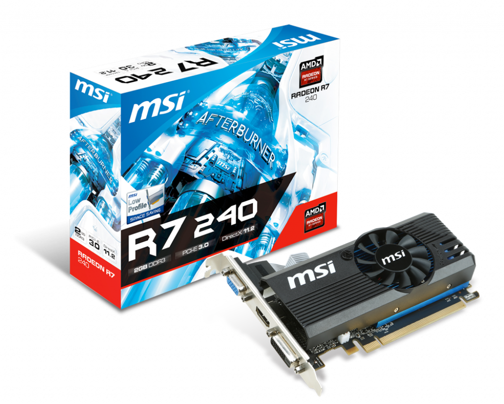 VGA MSI Radeon R7 240 / 2GB DDR3 / 64Bit /