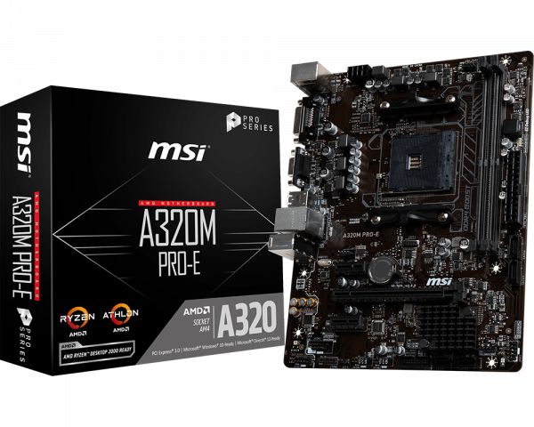 MB MSI A320M PRO-E / Socket AM4 / AMD A320 / mATX /