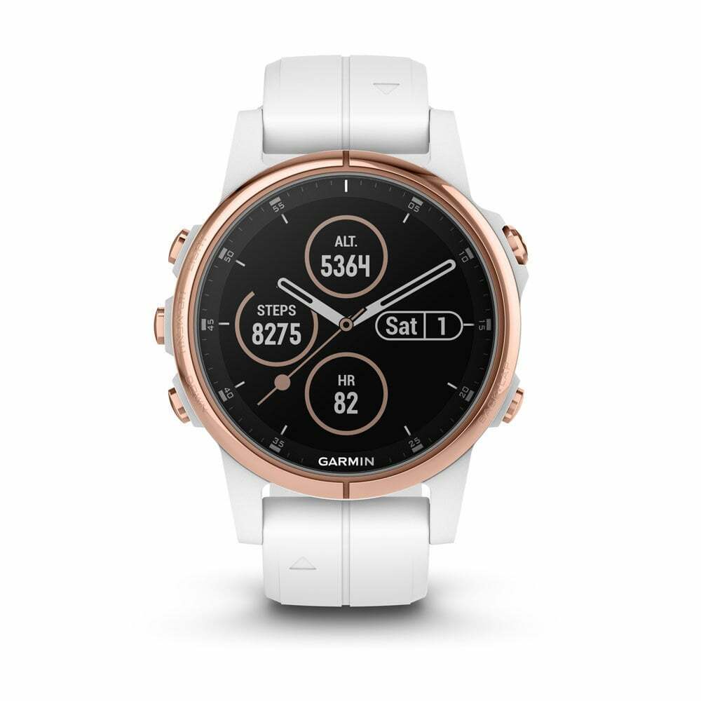 Buy Garmin Fenix 5S Plus Sapphire Rose gold with White Band