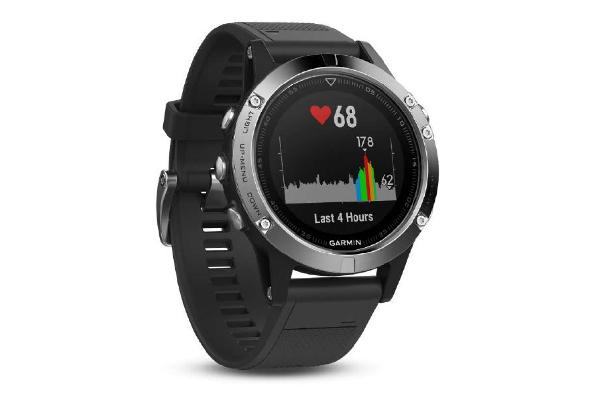 Garmin FENIX 5 GLASS BLACK - SILVER GPS / 010-01688-03 /