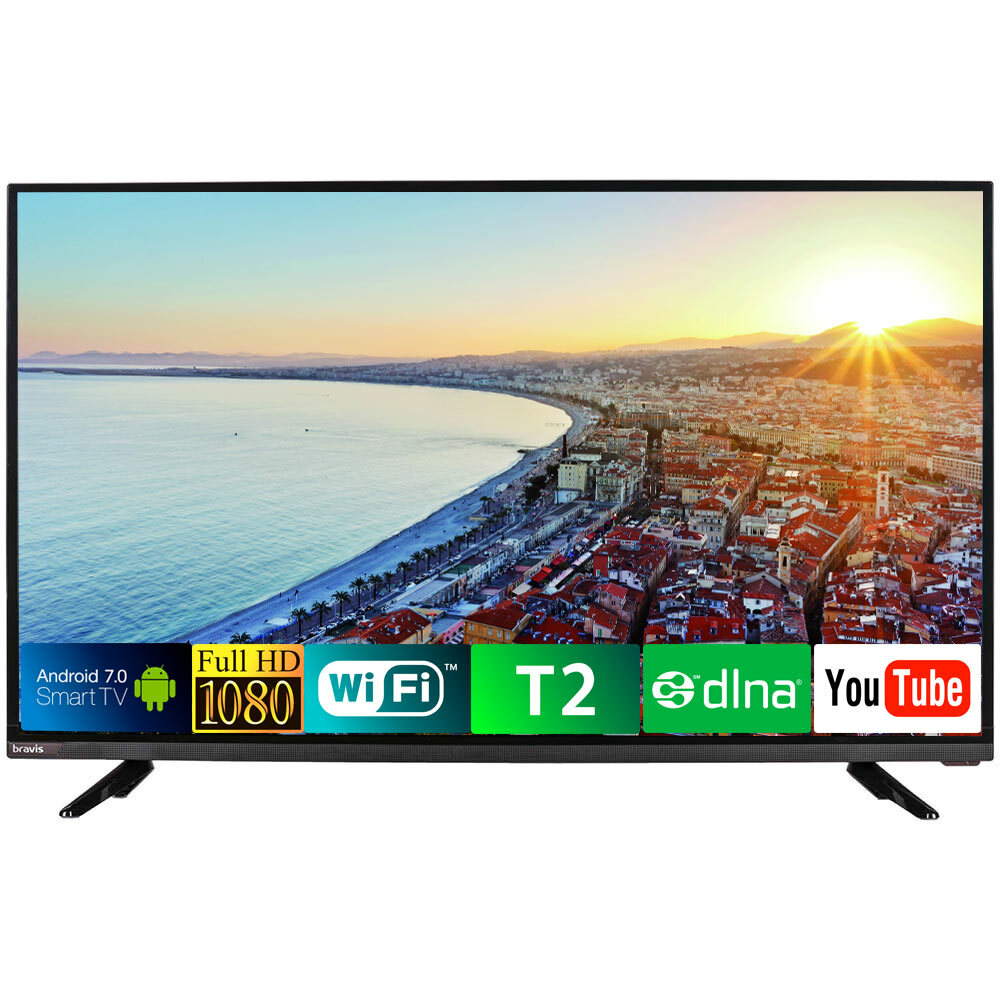 Smart TV Bravis 43E6000 / 42" LED / Wi-Fi / T2 /