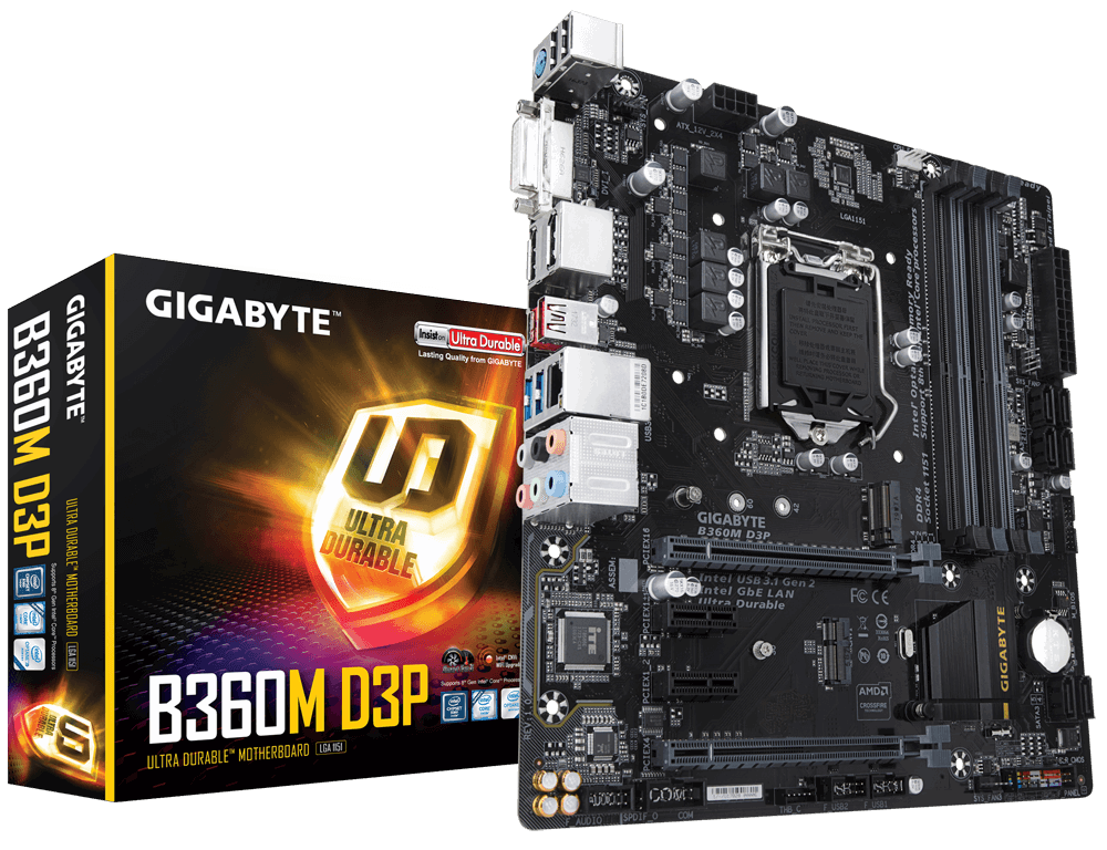 MB GIGABYTE B360M D3P / LGA1151 / 4 x DDR4 DIMM / mATX /