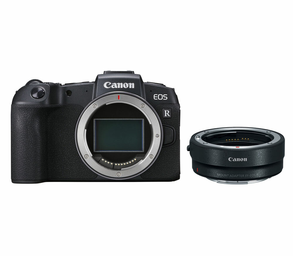 Camera Canon EOS RP Body & Adapter Canon EOS R for Lenses EF & EF-S / 3380C041 / Black