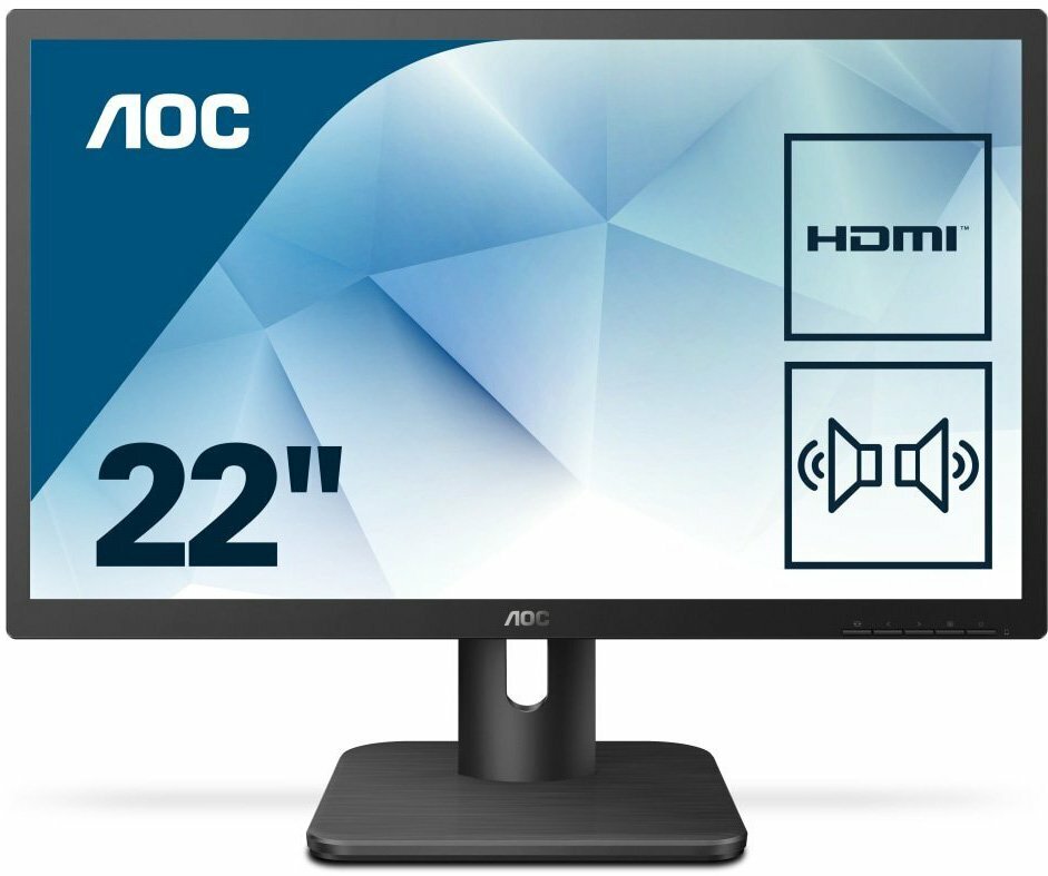 Monitor AOC 22E1D / 22.0" FullHD LED / Matte / 2ms / 20M:1 / 250cd /