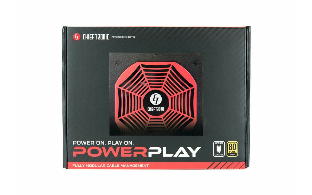 PSU Chieftec POWER PLAY GPU-750FC / 750W / 80+ Gold / Full Modular cable / Active PFC /