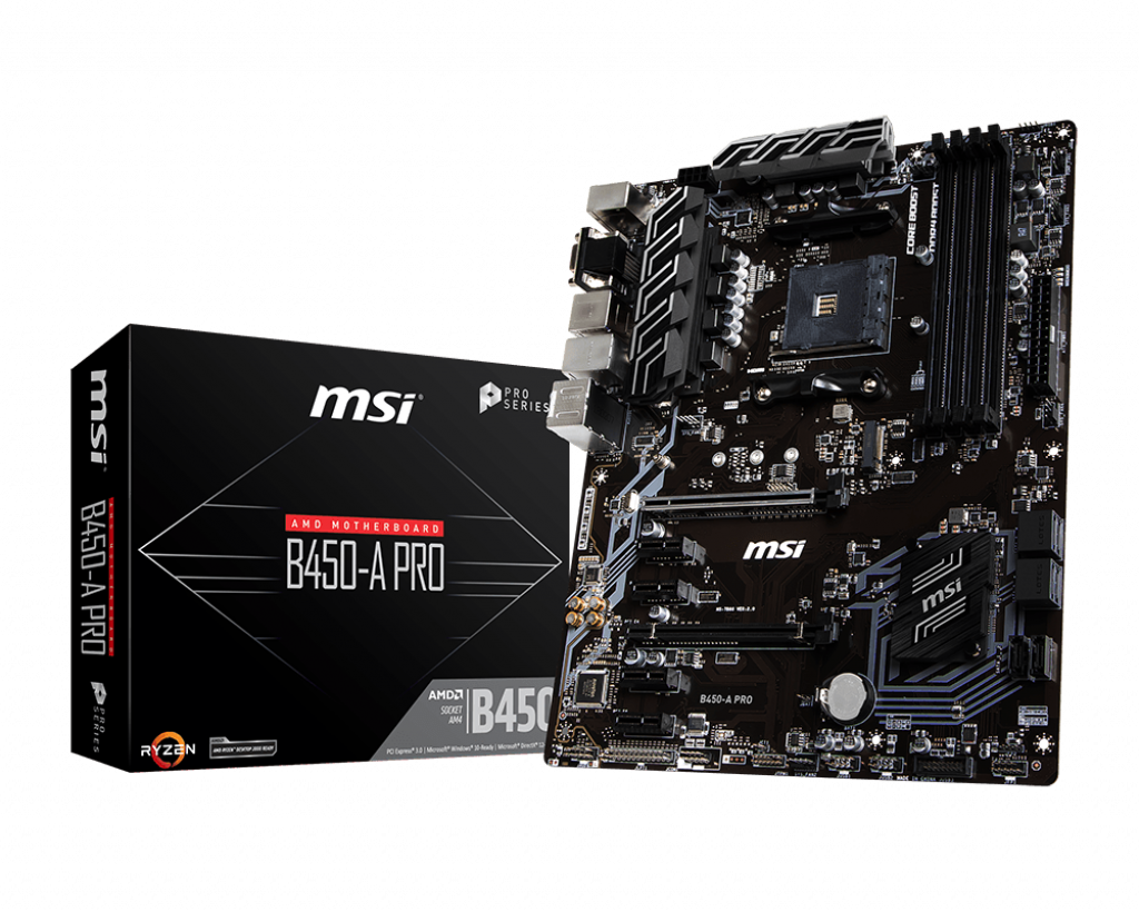 MB MSI B450-A PRO / ATX / Socket AM4 / AMD B450 / Dual 4xDDR4-3466 / APU AMD graphics /