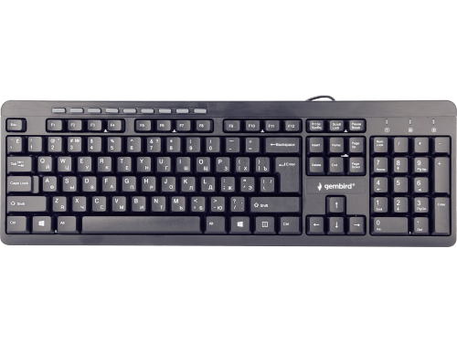 Keyboard Gembird KB-UM-106-RU / Silent / Black