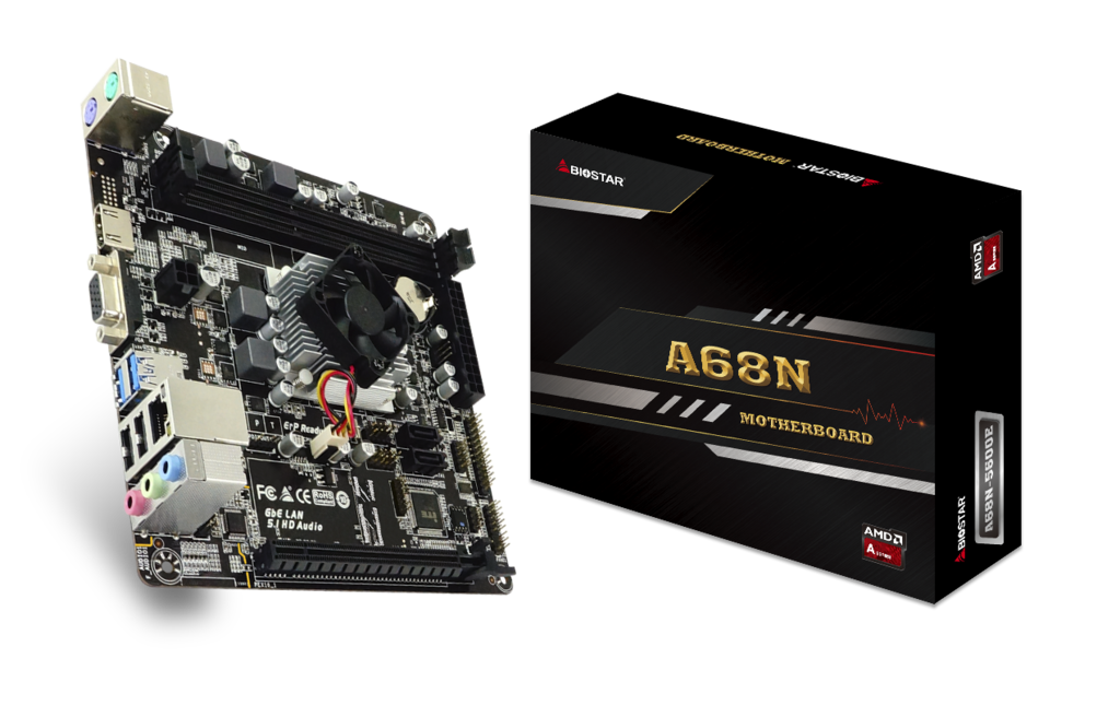 MB + CPU Biostar A68N-5600E / Quad-core AMD A4-3350B / 2xDDR3-1600 / AMD Radeon R4 Graphics / mini-ITX /