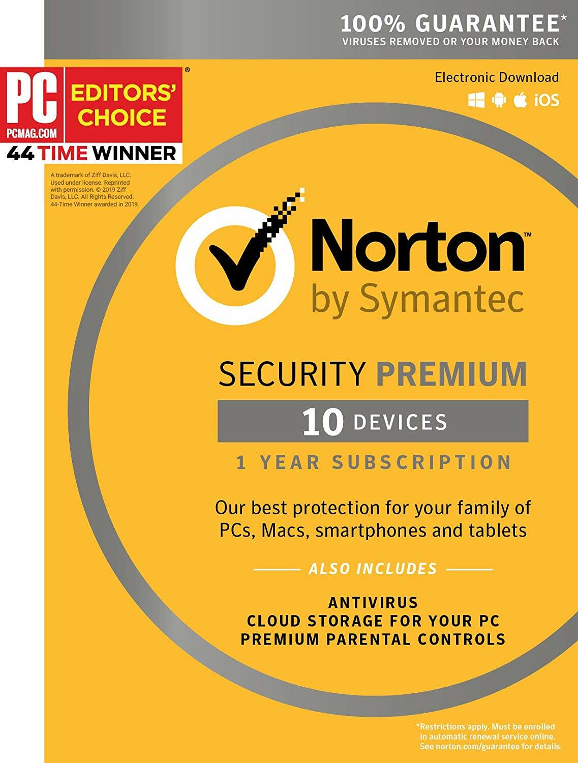 Norton Security Premium / 10 devices / 3 years / 21390906 /