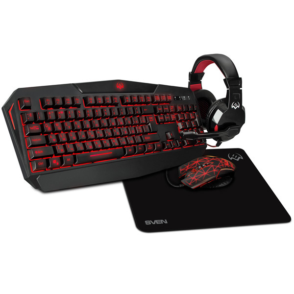 KIT Sven GS-4300 Keyboard & Mouse & Mouse Pad & Headset